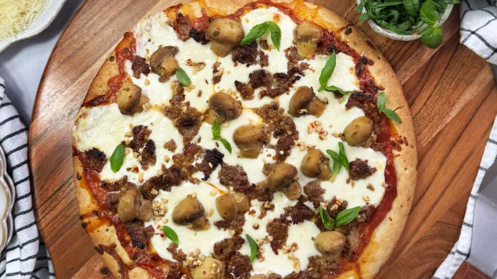 Garlic Mushroom Pizza
