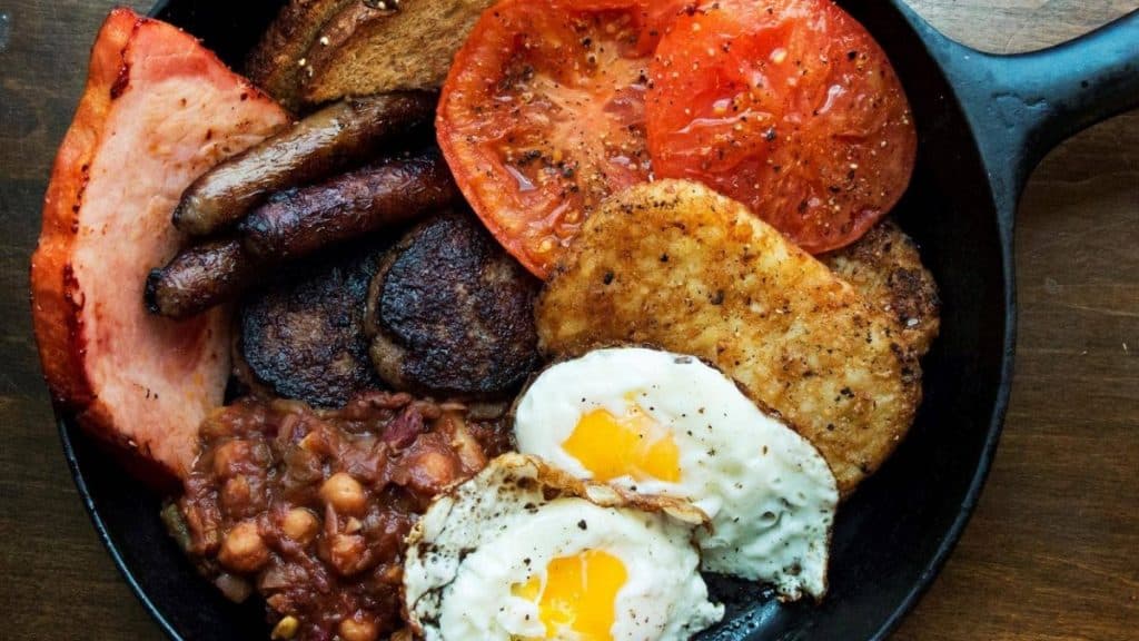 Classic Irish Fry-up With Baked Bean Salad