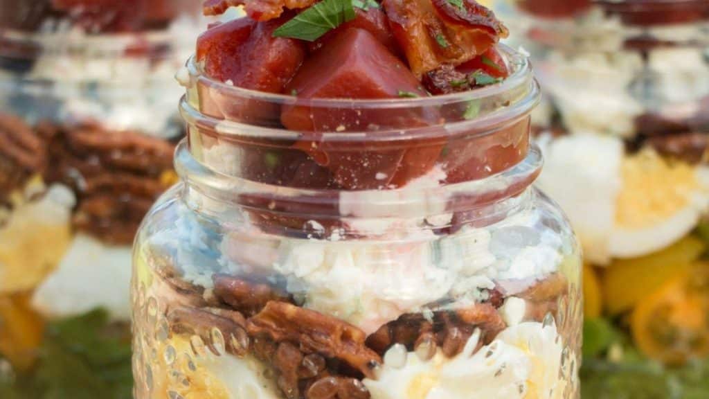 Layered Sweet Beet Salad In A Jar