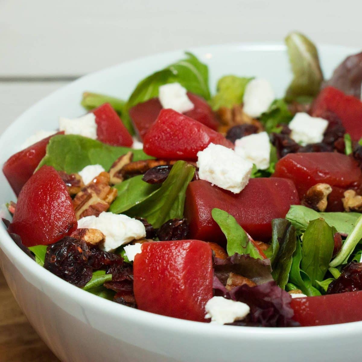 Sweet Beets And Greens Salad With Goat Cheese Recipe