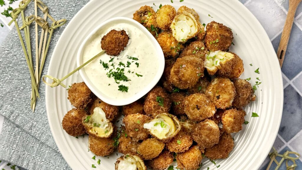 Cheesy Mushroom Poppers