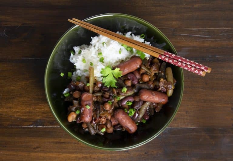 Asian Sausage and Beans