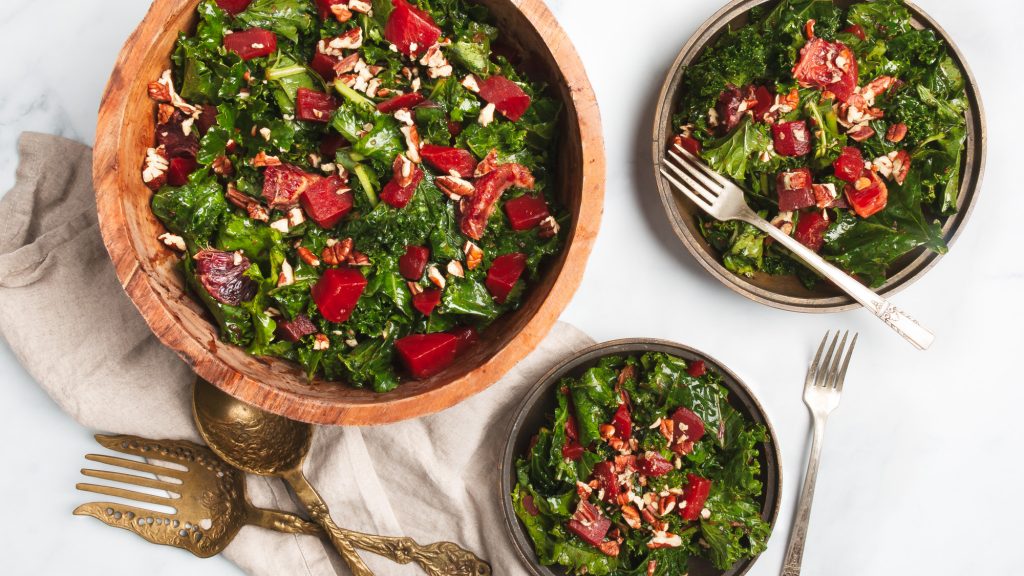 Pickled Beet and Orange Kale Salad