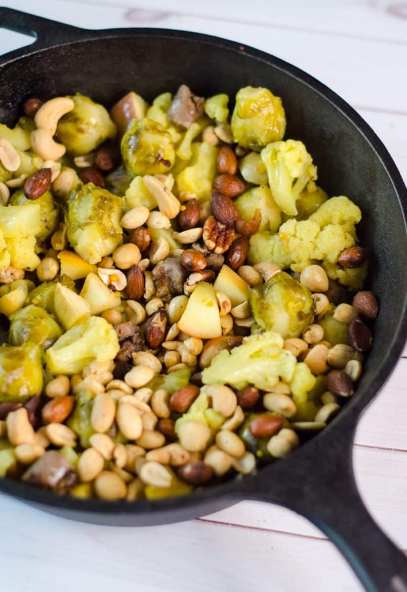 Roasted Cauliflower and Brussels Sprouts