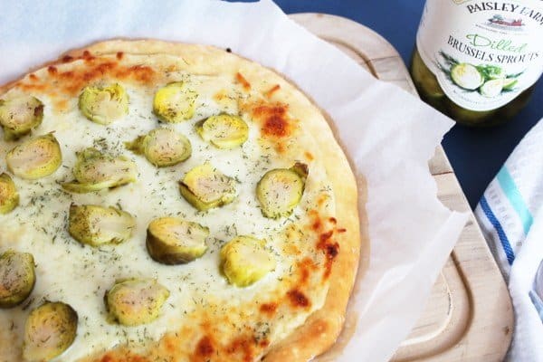 Dilled Brussels Sprouts Pizza