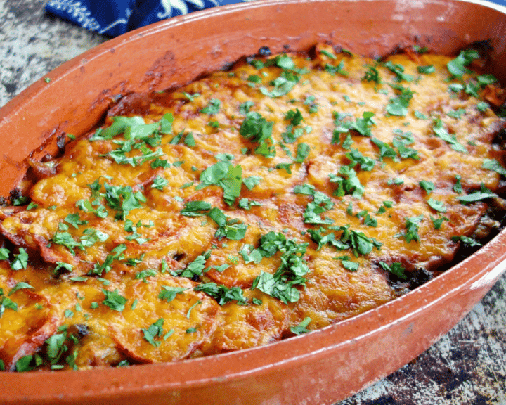 Sweet Potato Enchilada Bake