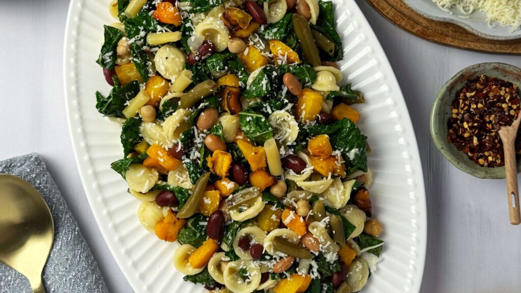 Five Bean Salad and Fall Vegetable Pasta