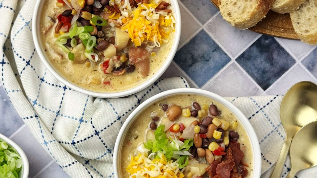 Instant Pot Cowboy Caviar Chowder with Bacon